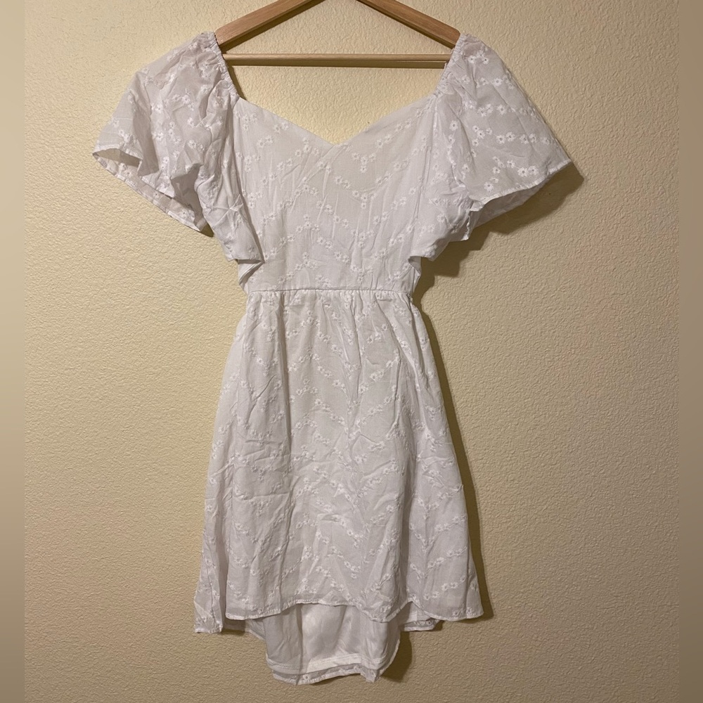 Delores Eyelet Bow Back Mini Dress
